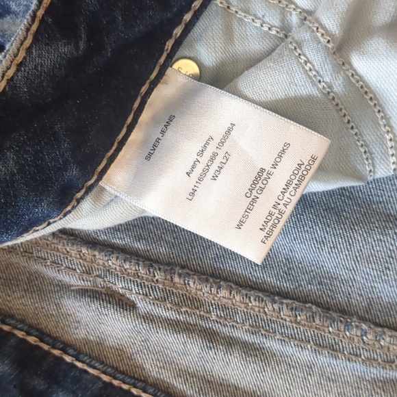 Silver Avery Skinny Jeans - Picture 2 of 4